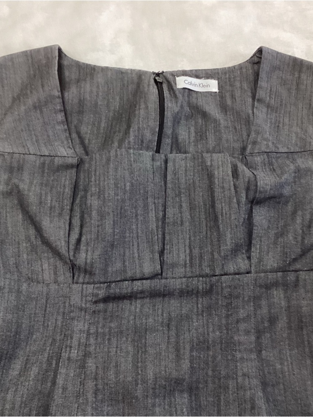 Calvin Klein Gray Sleeveless Sheath Dress XS/S Lightweight  Careerwear - Picture 4 of 8